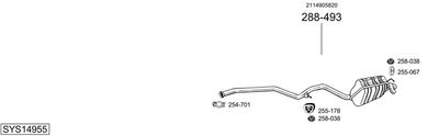 Układ wydechowy BOSAL SYS14955