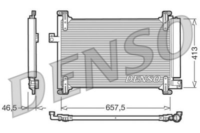 DENSO DCN09083 Радиатор кондиционера  для FIAT MULTIPLA (Фиат Мултипла)