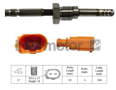 Sensor, exhaust gas temperature Intermotor 27229