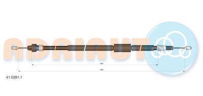 Тросик, cтояночный тормоз ADRIAUTO 41.0291.1 для RENAULT CLIO
