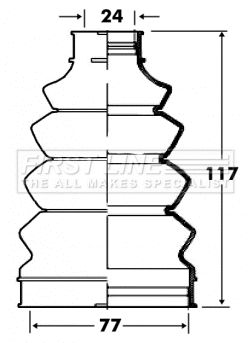 Bellow, drive shaft FIRST LINE FCB2844