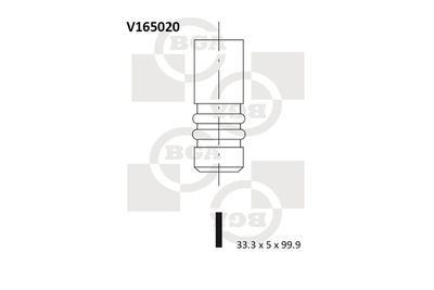 BGA V165020 Клапан выпускной  для LANCIA YPSILON (Лансиа Псилон)