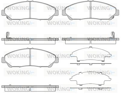 Комплект тормозных колодок, дисковый тормоз WOKING P13693.02 для ACURA MDX