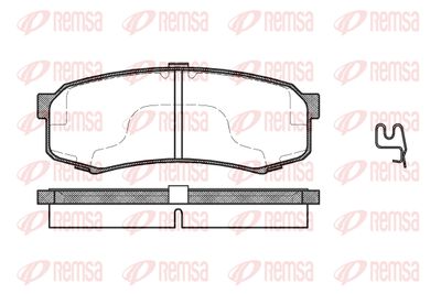 Комплект тормозных колодок, дисковый тормоз REMSA 0413.04 для LEXUS GX