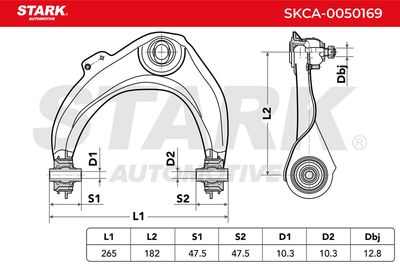 носач, окачване на колелата STARK SKCA-0050169