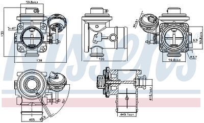 SUPAPA EGR NISSENS 98304 6