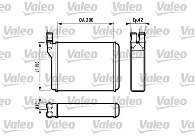 VALEO 812027 Радіатор пічки для SAAB (Сааб)
