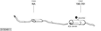 Układ wydechowy BOSAL SYS04811