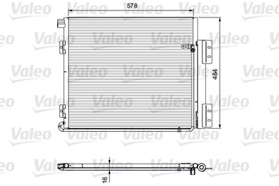 Kondensor, klimatanläggning VALEO 815060