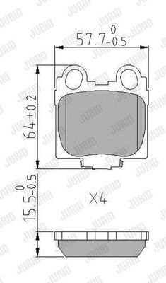 BREMSBELAGSATZ SCHEIBENBREMSE JURID 573915J 1