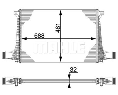 Laddluftkylare MAHLE CI 220 000P