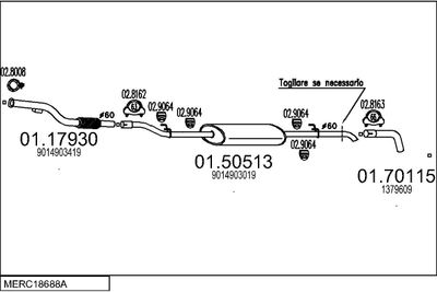SISTEM DE ESAPAMENT MTS MERC18688A034280