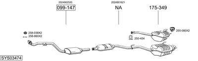 Układ wydechowy BOSAL SYS03474