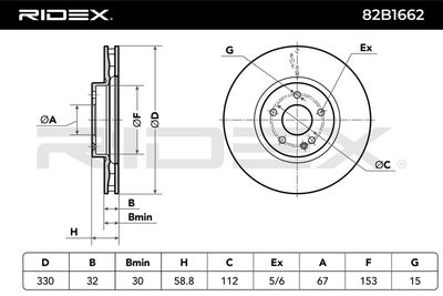 спирачен диск RIDEX