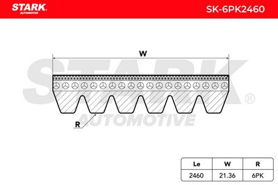 пистов ремък STARK SK-6PK2460