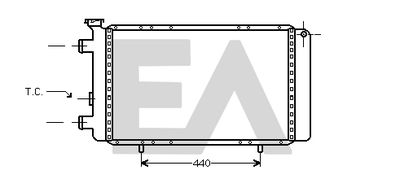 Радиатор, охлаждение двигателя EACLIMA 31R60025 для ARO 10