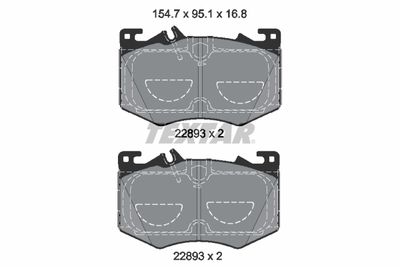 Комплект тормозных колодок, дисковый тормоз TEXTAR 2289301 для MERCEDES-BENZ GLA