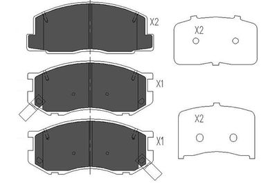 Комплект тормозных колодок, дисковый тормоз KAVO PARTS KBP-9033 для TOYOTA STARLET