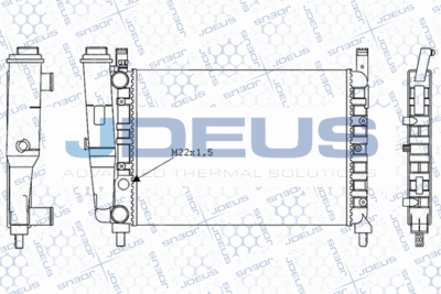 JDEUS M-0110410 Радиатор охлаждения двигателя  для FIAT DUNA (Фиат Дуна)