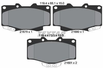Комплект тормозных колодок, дисковый тормоз TEXTAR 2167901 для GREAT WALL SAFE