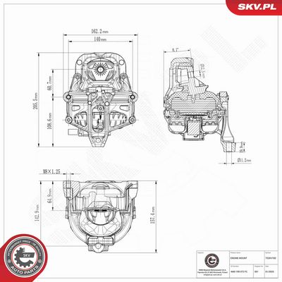 SUPORT MOTOR ESEN SKV 75SKV182 7