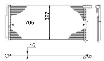 Condensor, airconditioning - AC425000S - MAHLE