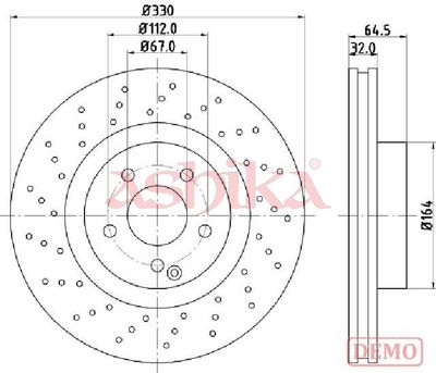 спирачен диск ASHIKA 60-00-0541C