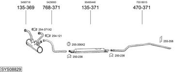 Изпускателна система BOSAL SYS08829