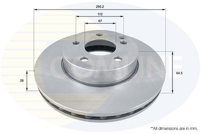 спирачен диск COMLINE ADC1662V