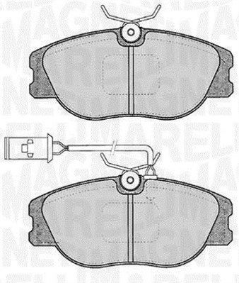 Комплект тормозных колодок, дисковый тормоз MAGNETI MARELLI 363916060117 для ALFA ROMEO SZ