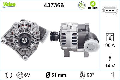 GENERATOR / ALTERNATOR VALEO 437366