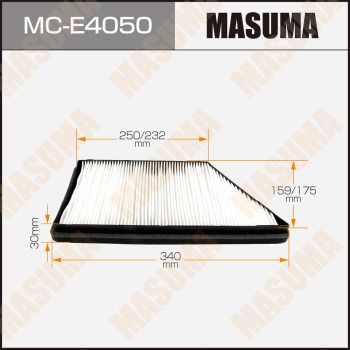 MASUMA MC-E4050 Фильтр салона  для PEUGEOT 206 Наклонная задняя часть (2A/C) 1.6 16V