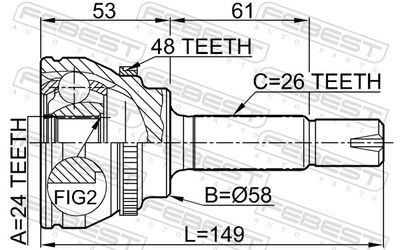 Joint Kit, drive shaft 0110-055A48