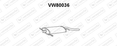 Глушитель выхлопных газов конечный VENEPORTE VW80036 для VW SCIROCCO