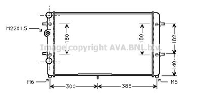 Радиатор, охлаждение двигателя AVA QUALITY COOLING VNA2179 для SEAT CORDOBA