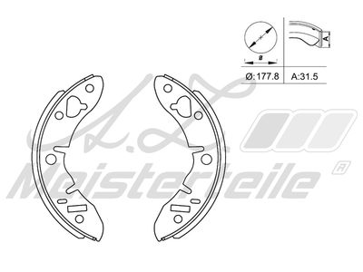 комплект спирачна челюст A.Z. Meisterteile AZMT-44-026-1316