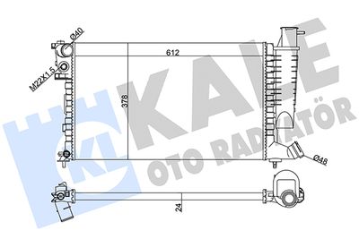 Радиатор, охлаждение двигателя KALE OTO RADYATÖR 351810 для CITROËN ZX