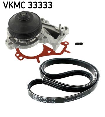 Water Pump + V-Ribbed Belt Kit VKMC 33333
