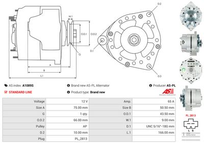 GENERATOR / ALTERNATOR AS-PL A1089S 5