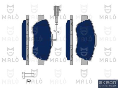 Комплект тормозных колодок, дисковый тормоз AKRON-MALÒ 1050402 для FIAT PANDA