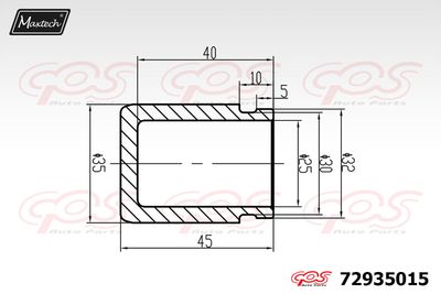 Поршень, корпус скобы тормоза MAXTECH 72935015 для MAZDA XEDOS