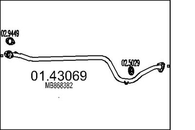 Rura wydechowa MTS 01.43069
