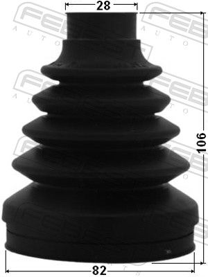 Bellow, drive shaft 1015-CAP