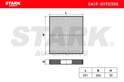 Филтър купе (поленов филтър) STARK SKIF-0170395