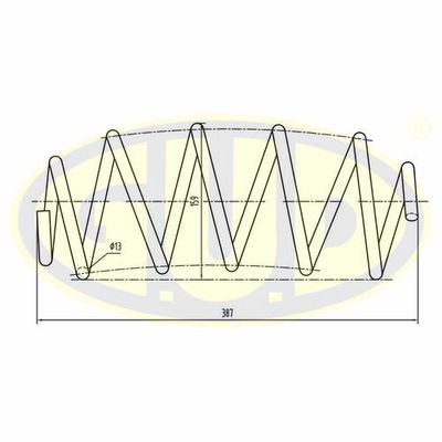 Пружина ходовой части G.U.D. GCS066781 для CITROËN DS4