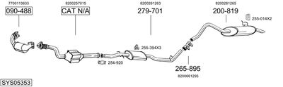 Układ wydechowy BOSAL SYS05353