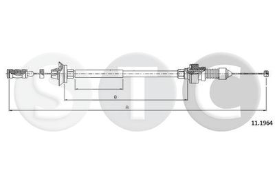 Lanko plynu STC T480900