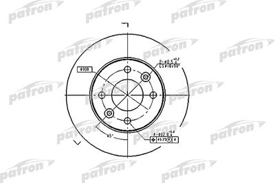 Тормозной диск PATRON PBD1015 для RENAULT RAPID