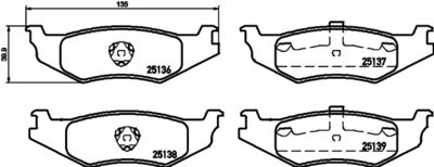 Комплект тормозных колодок, дисковый тормоз MINTEX MDB1773 для CHRYSLER VISION