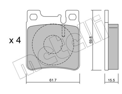 Комплект тормозных колодок, дисковый тормоз 22-0567-0